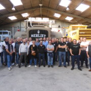 Visite du Conservatoire de la Fondation Berliet par les équipes de Berthier Trucks et HUILES BERLIET.