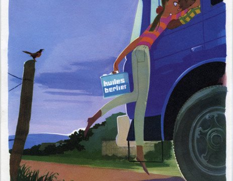Affiche Vintage HUILES BERLIET